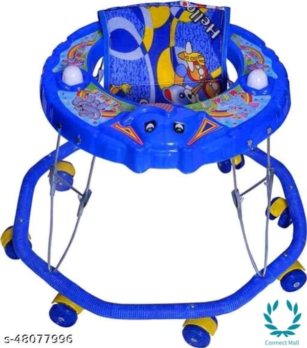 S.S Steelo Art Activity Walker With Parent Rod  (Blue) - Standard, Blue, Cotton, Baby Mattresses, Multipack:1